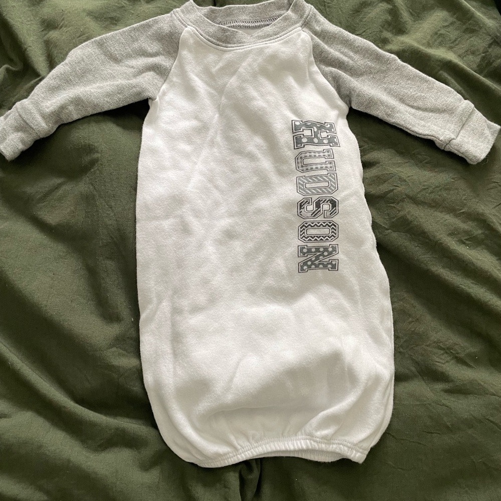 Amazon Gray and White Nightgown Pajamas Soft Cotton Blend